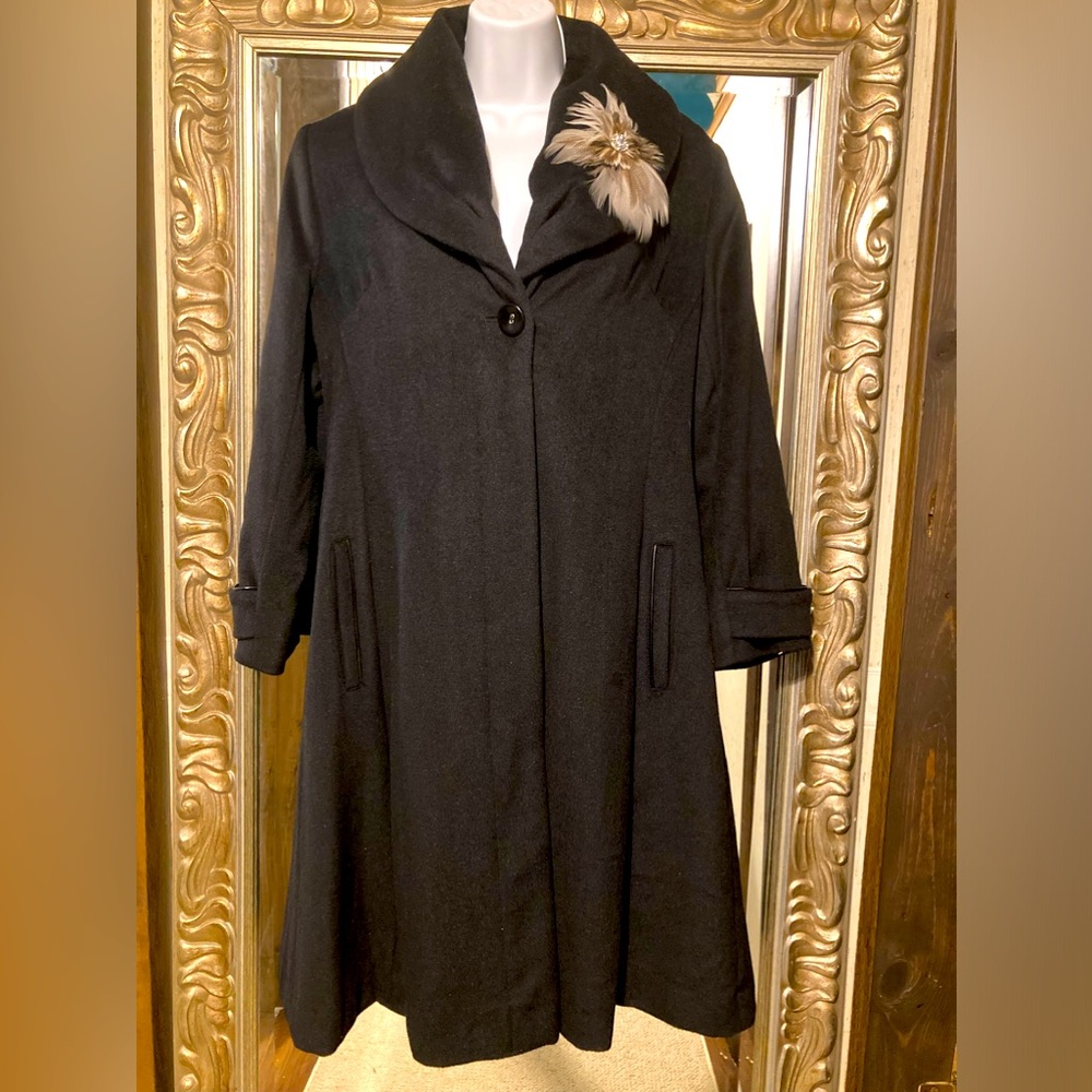 Vintage Dino Gaspari black angora coat